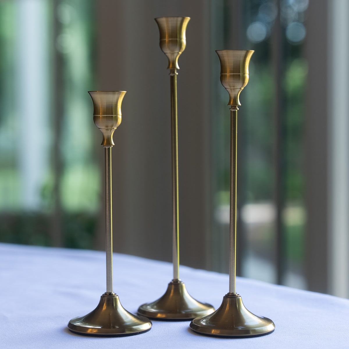 Lustre Gold Candlestands - Box of 3