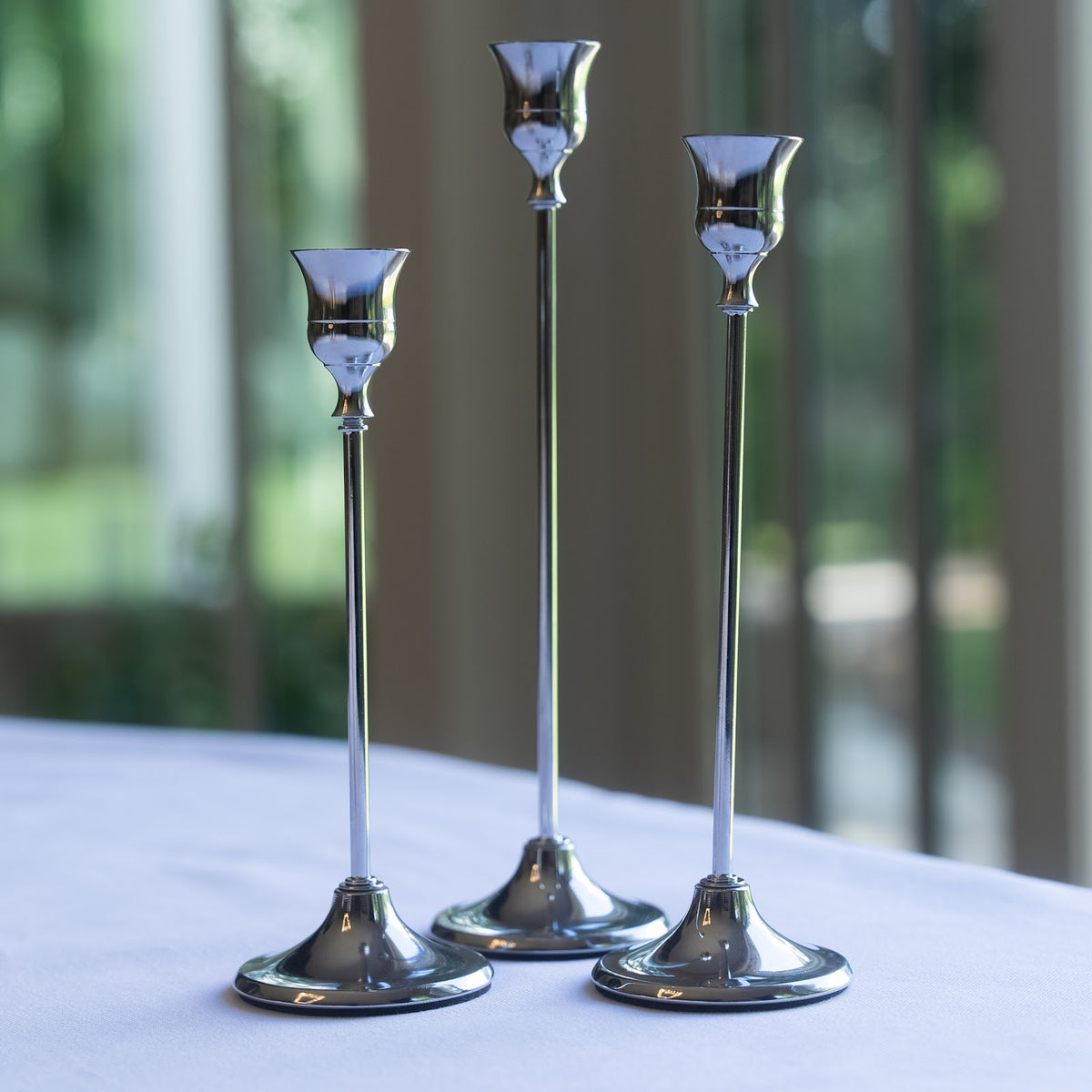 Lunar Silver Candlestands - Box of 3
